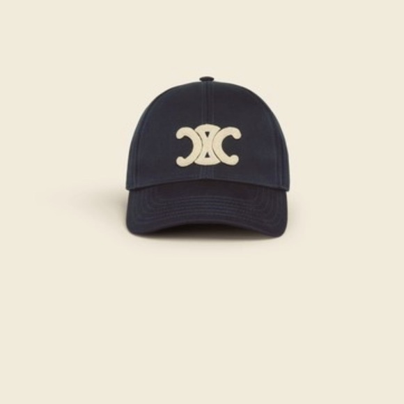 Celine Accessories - Celine triomphe cotton baseball cap